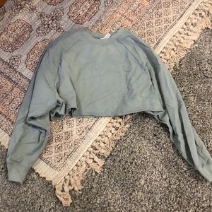 Alo yoga cropped raw hem sweatshirt